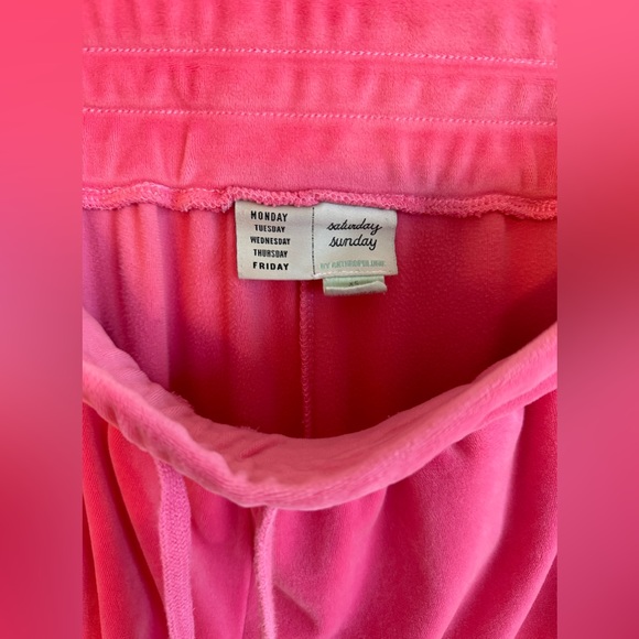 Anthropologie Pink Velvet Sweatpants - Picture 2 of 3
